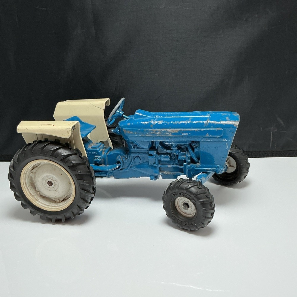 Vintage ERTL Ford 4600 Toy Tractor 1/12 Scale Diecast Blue 1970s Paint Wear VTG